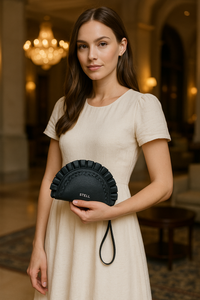 Lorem Moon Leather Clutch
