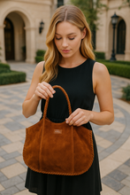 Anne Suede Tote Tan