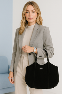 Anne Suede Tote Black