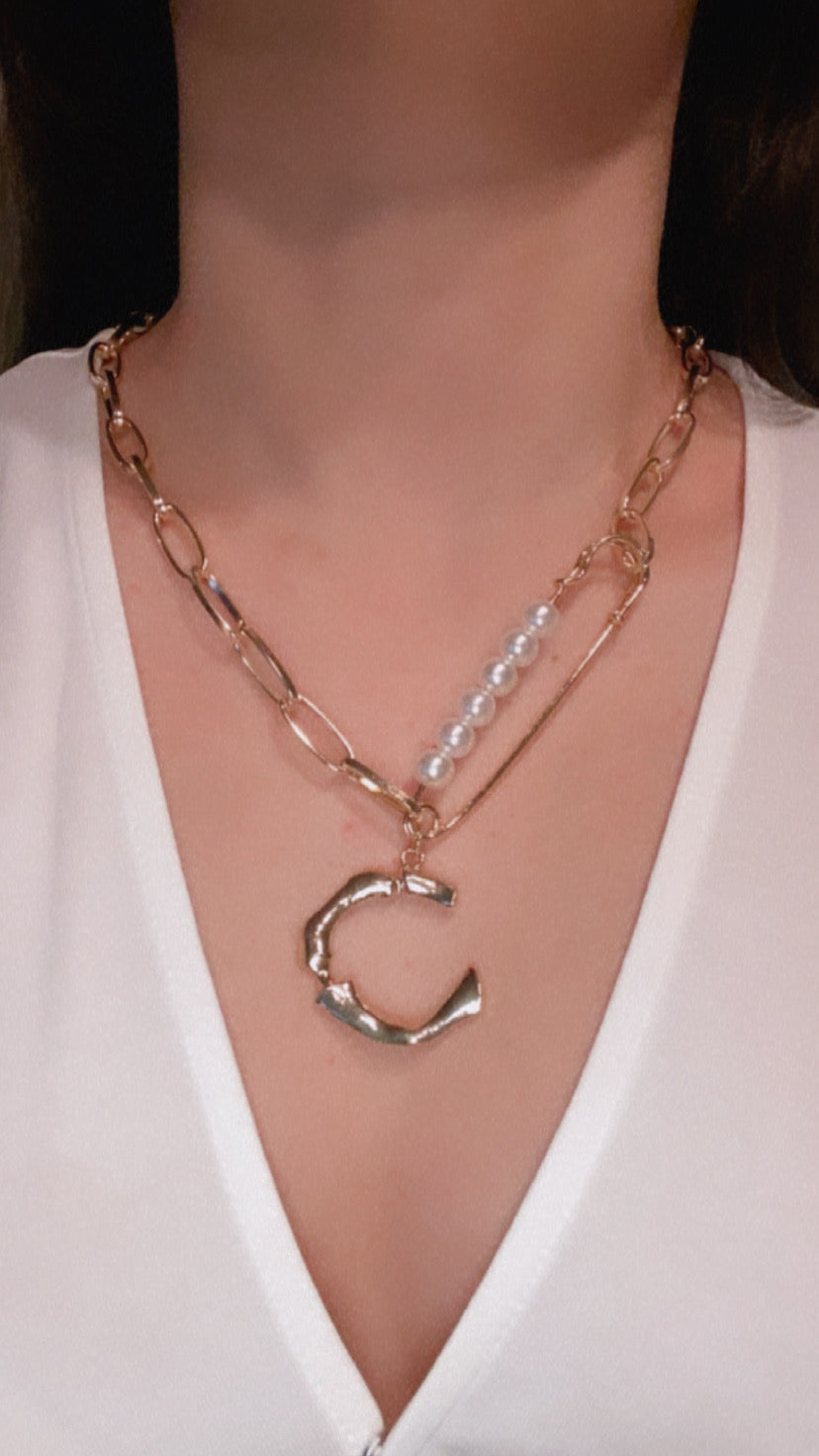 Hold the Moon Pin Necklace