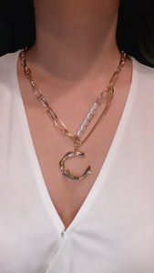 Hold the Moon Pin Necklace