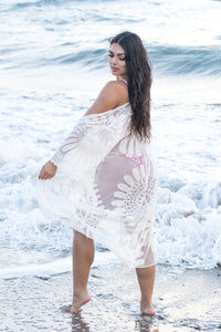 Josslyn Sunflower Lace Kimono