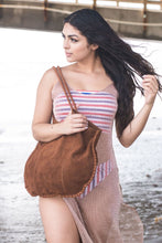 Anne Suede Tote Tan