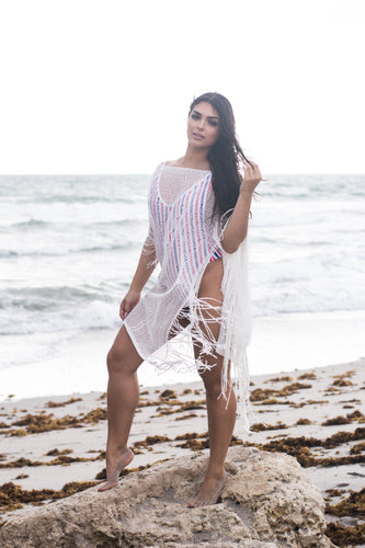 Sandy Fringed Poncho