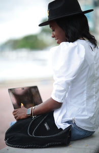 Anne Suede Tote Black