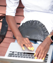 Lorem Moon Leather Clutch