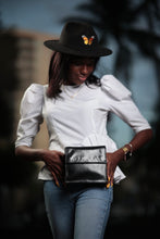 Leah Leather Belt Bag- Black