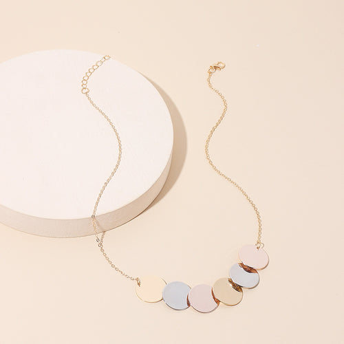 Round Geometric Necklace