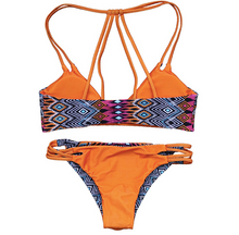 Joyus Print Criss Cross Two-Piece Bikini