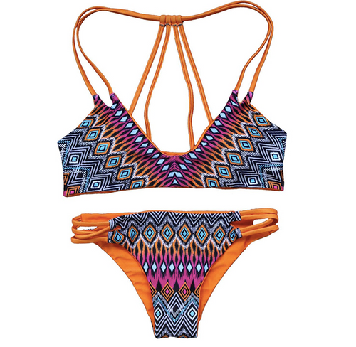 Joyus Print Criss Cross Two-Piece Bikini