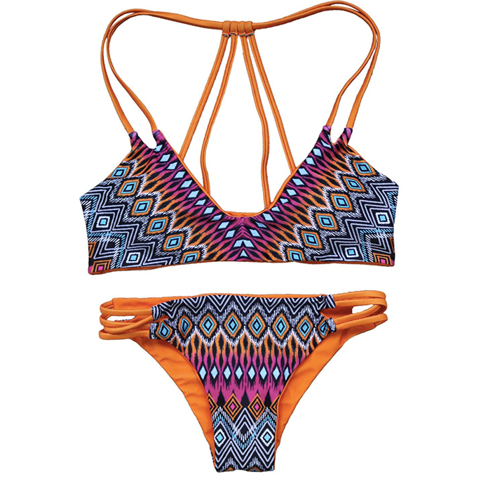 Joyus Print Criss Cross Two-Piece Bikini