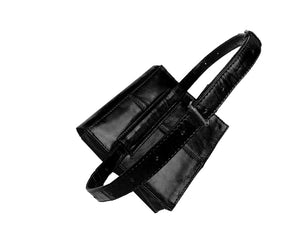 Leah Leather Belt Bag- Black