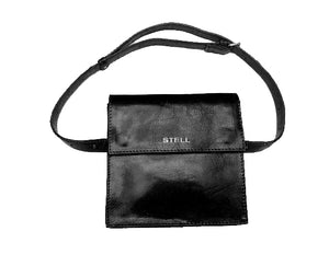 Leah Leather Belt Bag- Black