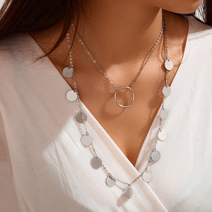 Circle Multilayer Necklace