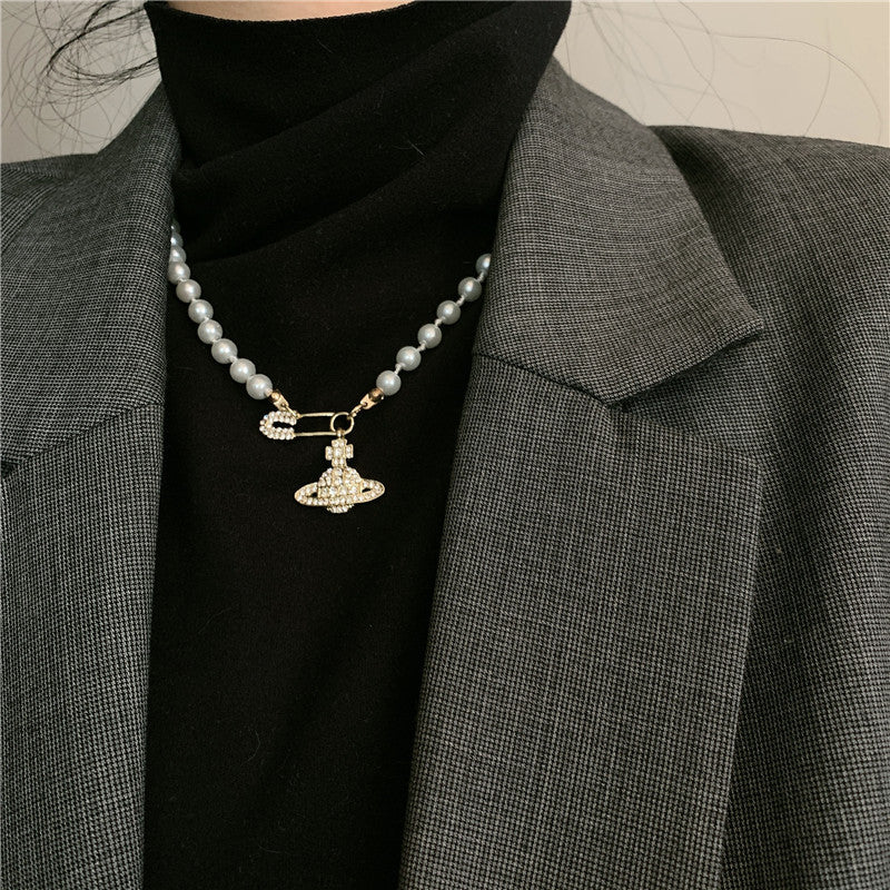 Planet Pearl Necklace