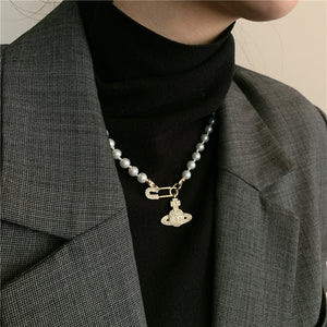 Planet Pearl Necklace