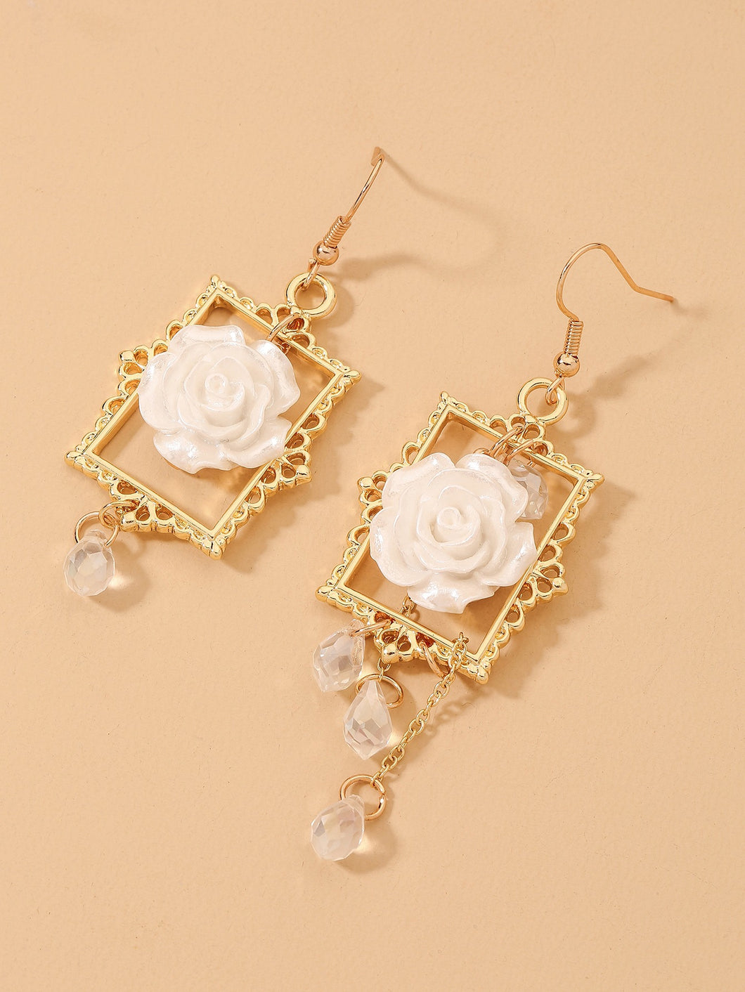 Retro Rose Earrings