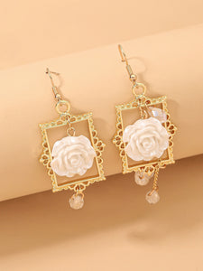 Retro Rose Earrings